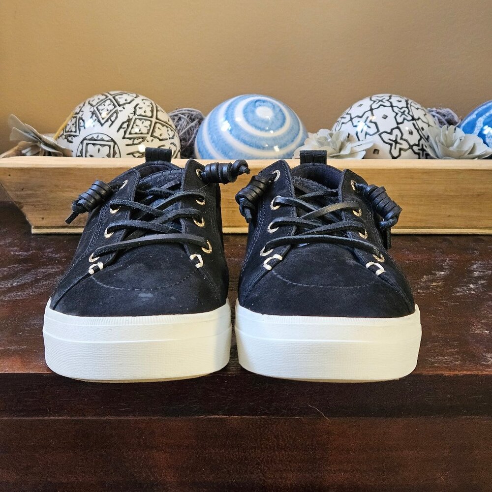 Sperry Women's Crest Vibe Plushwave Black Snake Nubuck Leather Sneakers, Sz 9 - Picture 3 of 16